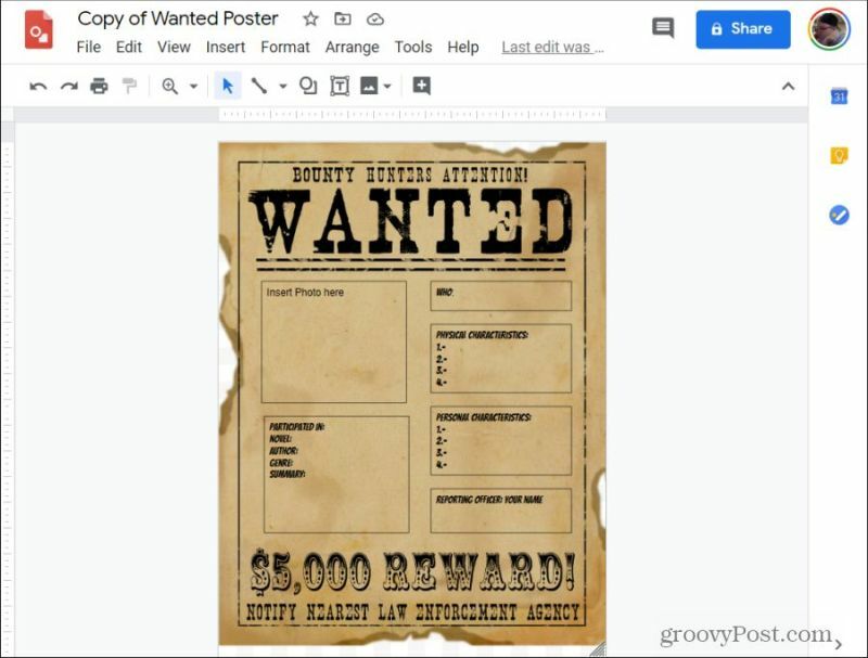 cartel de dibujos de google