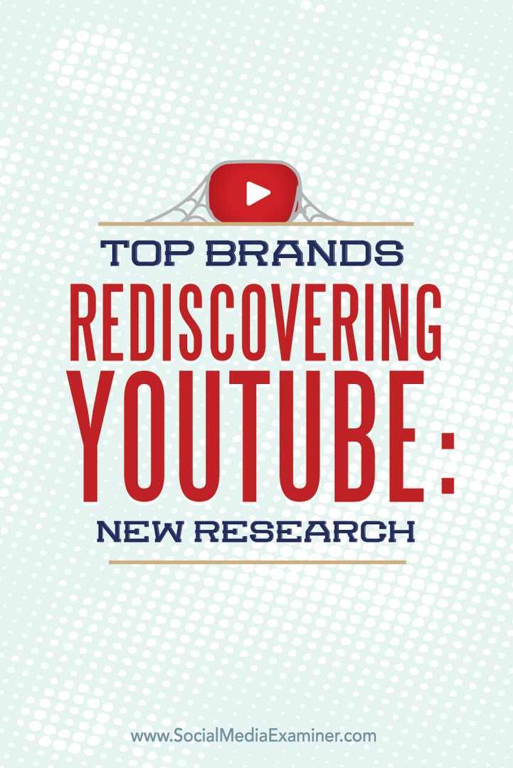 la investigación muestra que las mejores marcas están redescubriendo youtube