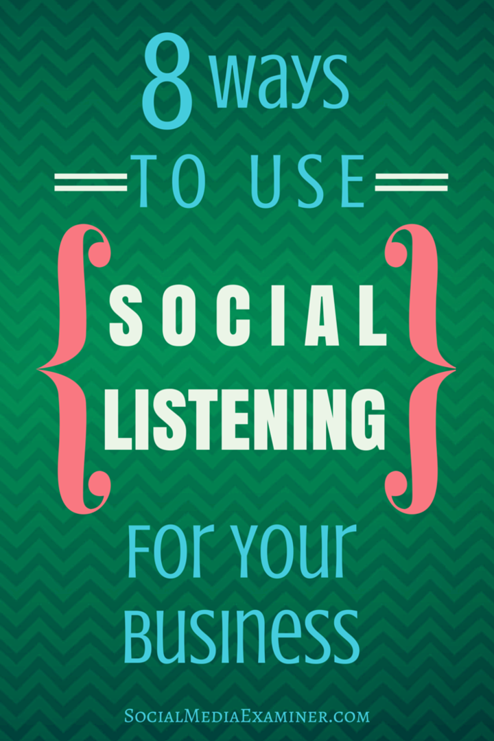 8 formas de utilizar Social Listening para su negocio: Social Media Examiner