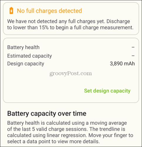 Verifique el estado de la batería en la aplicación AccuBattery de Android