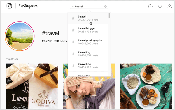 Para ciertas búsquedas de hashtags de Instagram, diferentes usuarios pueden ver diferentes resultados de contenido.