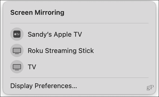 Control de Screen Mirroring en Mac