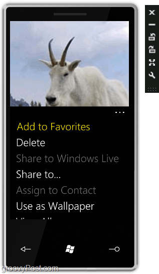 La pantalla del Windows Phone 7 reacciona como una pantalla táctil