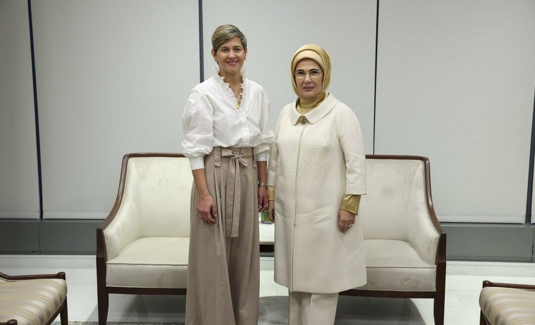 ¡La Primera Dama Erdoğan se reunió con la esposa del Presidente de Colombia!