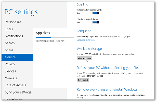 ¿Qué tan grandes son mis aplicaciones instaladas de Windows 8?