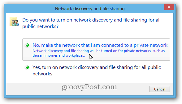 Descubrimiento de red y uso compartido de archivos