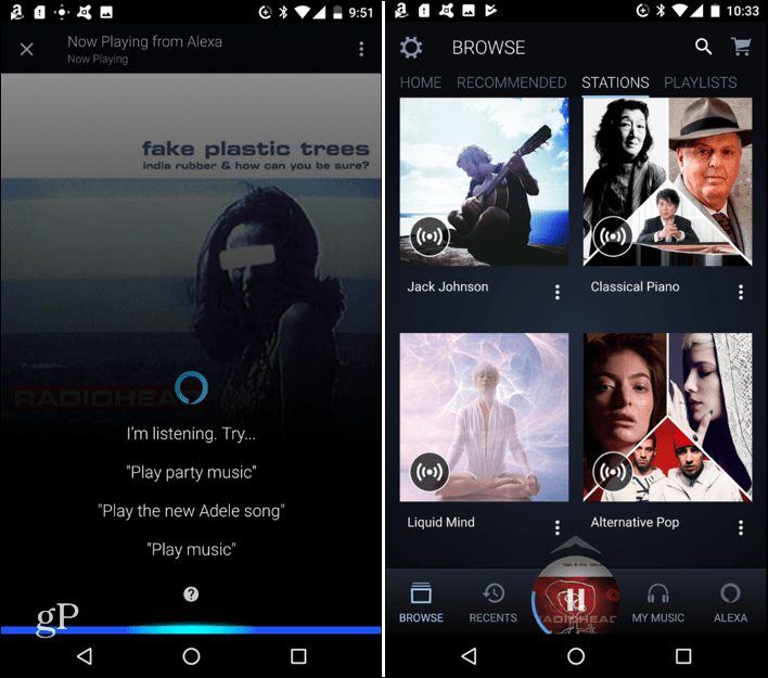 Use Alexa para el control de manos libres en la aplicación Amazon Music para Android o iOS