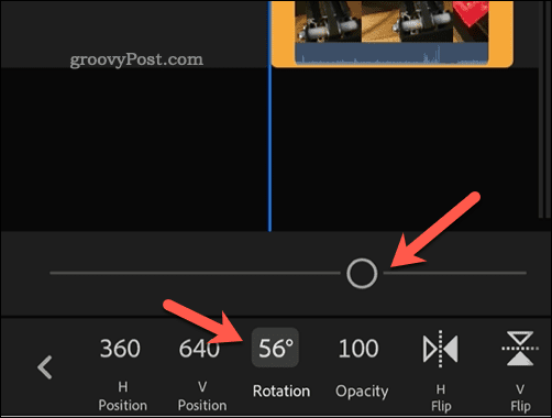 Cambiar la rotación de video en Adobe Premiere Rush