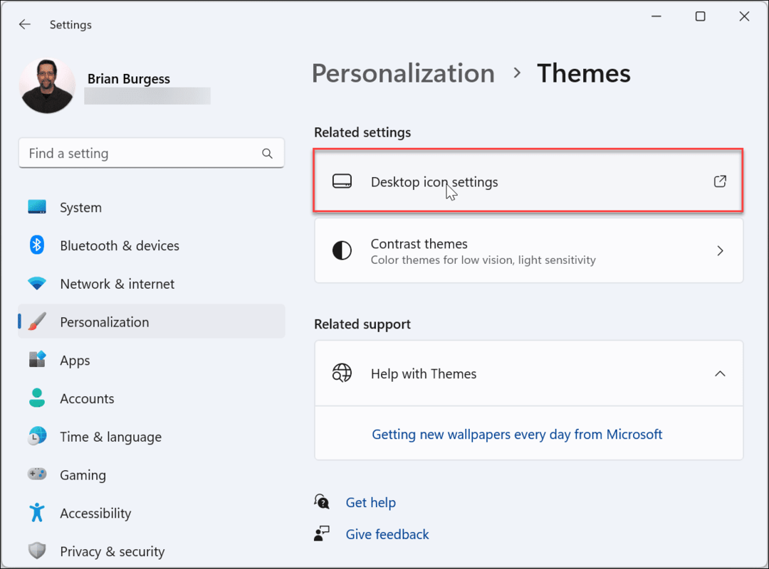 Personalizar los iconos del sistema de Windows 11