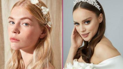 Modelos de coronas de novia 2021! Los accesorios y precios para el cabello de novia más bonitos. 