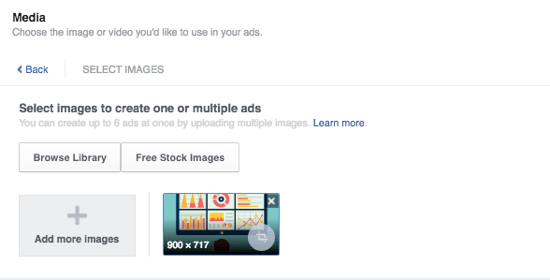 anuncios de facebook agregar medios