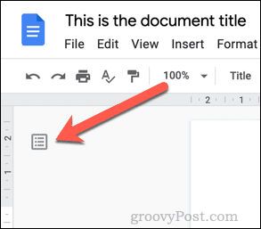 Mostrar el esquema de Google Docs