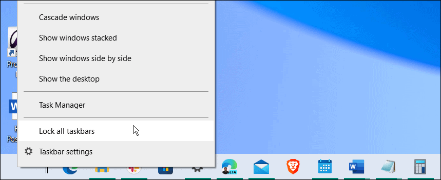 arreglar la barra de tareas de Windows que se muestra en pantalla completa