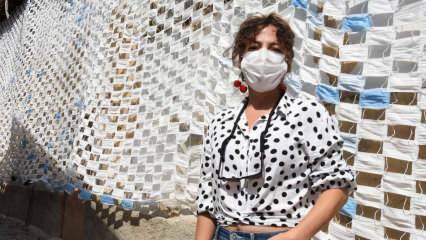 ¡Cubrió una pared con 2 mil 450 máscaras para llamar la atención sobre el coronavirus!