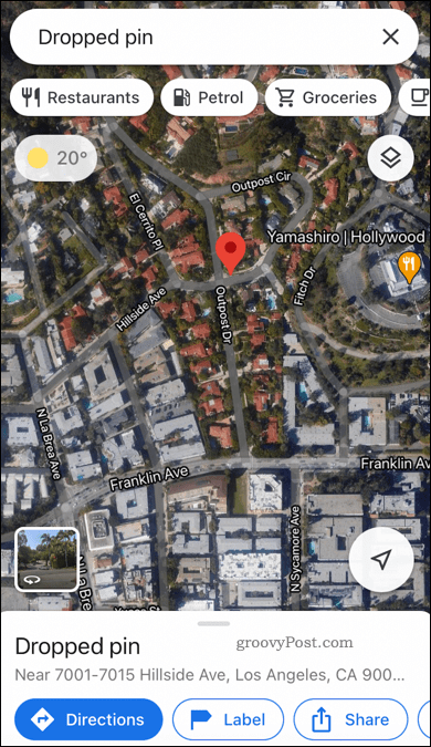 Un pin de Google Maps caído
