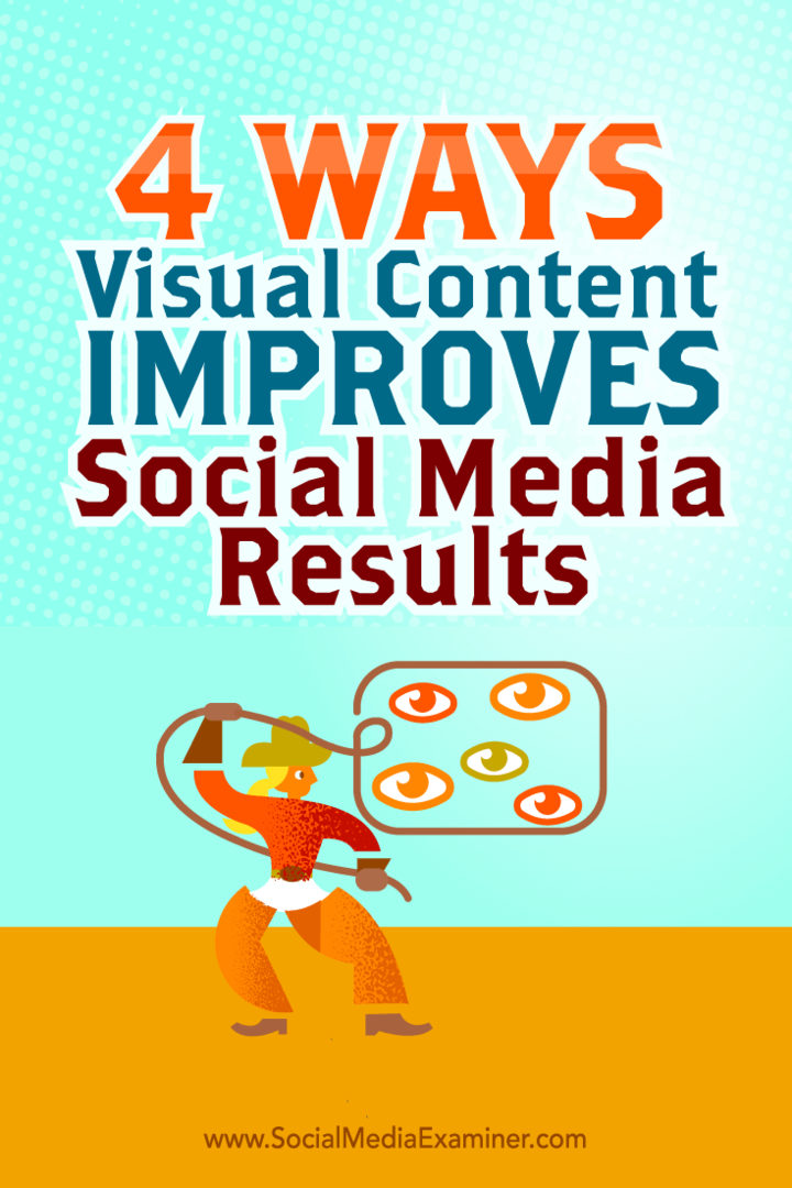 Consejos sobre cuatro formas en las que puede mejorar los resultados de sus redes sociales con contenido visual.