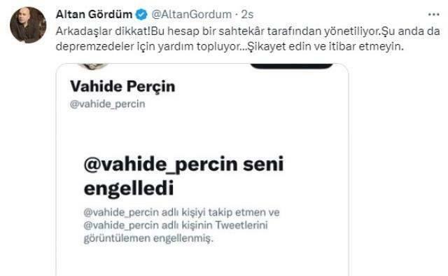 Cuenta falsa abierta a nombre de Vahide Perçin