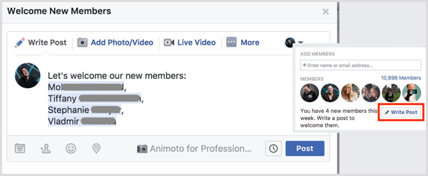 El grupo de Facebook da la bienvenida a nuevos miembros