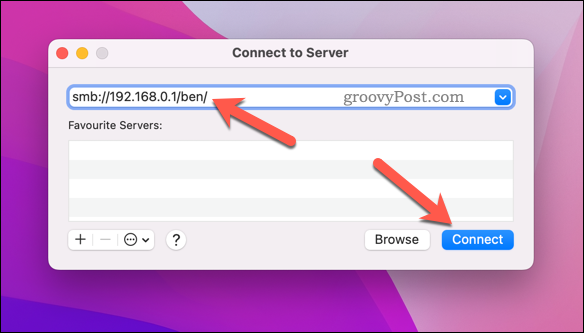 Conectarse a un servidor en una Mac