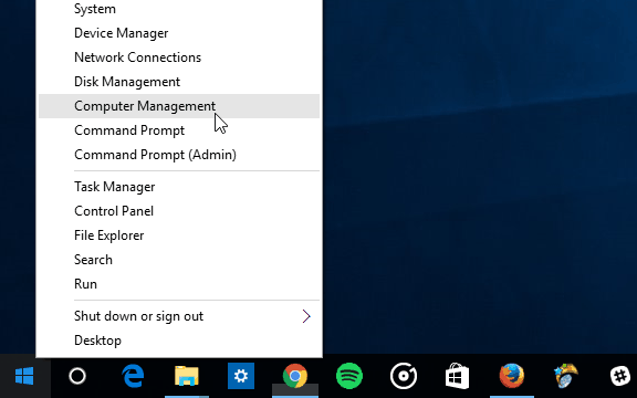 2 acceso rápido a Windows 10 Computer Management