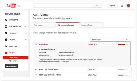 youtube subir video con música