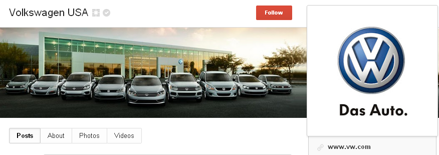 página de Volkswagen