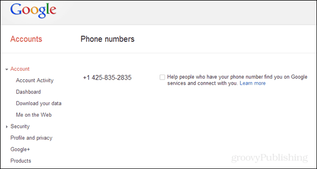 Optar por que su número de teléfono no esté conectado a la búsqueda de Google