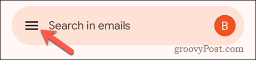 Abrir el menú de Gmail