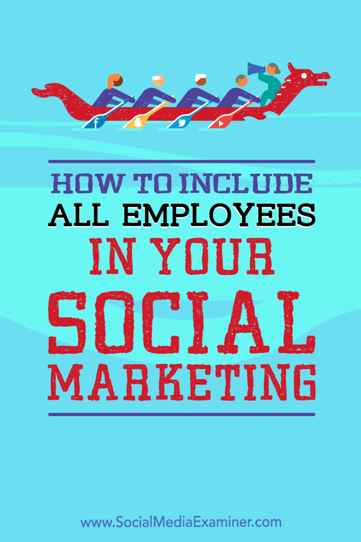Cómo incluir a todos los empleados en su marketing en redes sociales por Ann Smarty en Social Media Examiner.