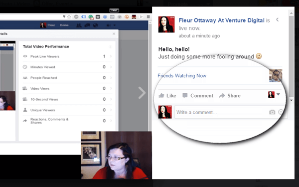 comentarios de vista en vivo de facebook en el escritorio