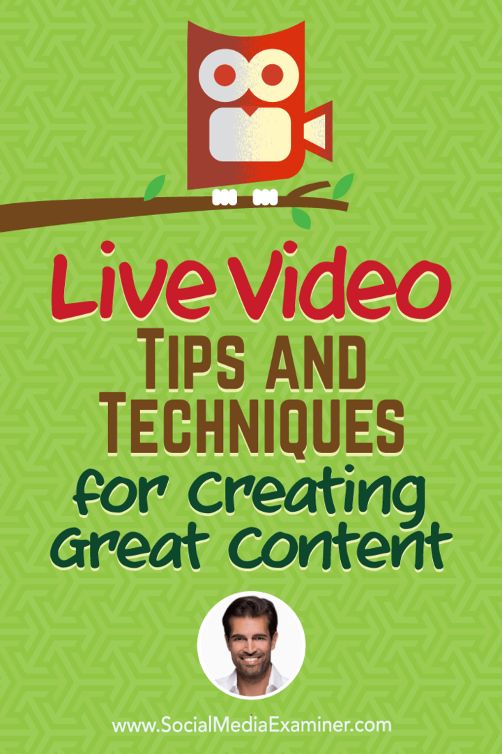 Video en vivo: consejos y técnicas para crear contenido excelente: examinador de redes sociales