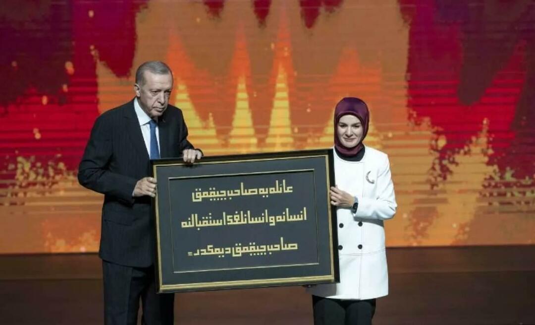 ¡Un regalo significativo de Mahinur Özdemir Göktaş a Erdoğan!