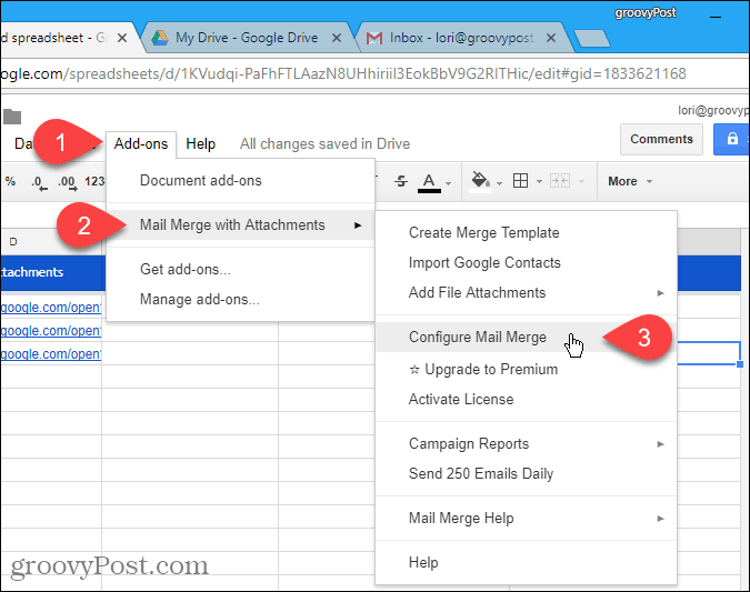 Configurar combinación de correspondencia