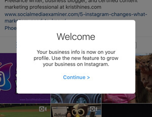 Los perfiles comerciales de Instagram se conectan a la página de Facebook.
