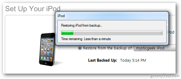 Restaurando iPod