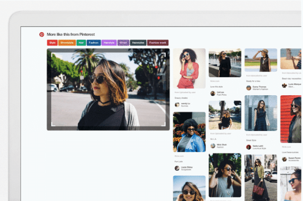 Pinterest incorporó su tecnología de búsqueda visual en la extensión del navegador de Pinterest para Chrome.