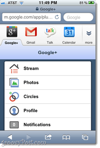 pantalla de google + casa móvil