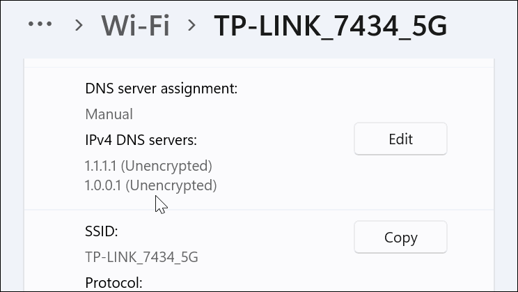 Configuración de DNS confirmada