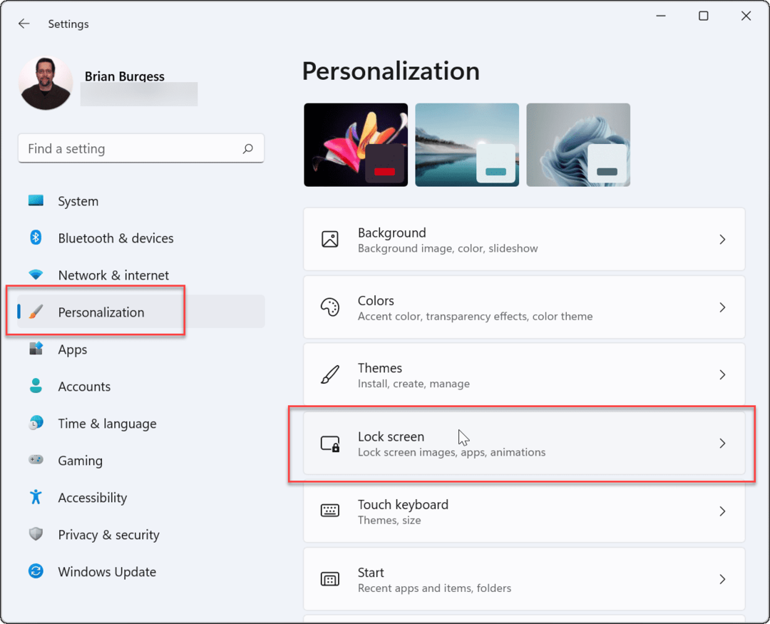 Personalización usar protectores de pantalla Windows 11