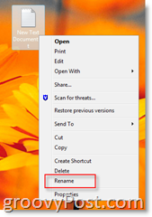 Cómo cambiar el nombre de un archivo en Windows Vista:: groovyPost.com