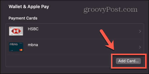 apple pay agregar tarjeta mac