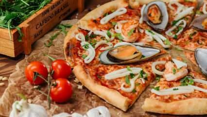 ¿Cómo hacer pizza de mariscos? ¡Receta de pizza mediterránea de mariscos en casa! Pizza Di Maré