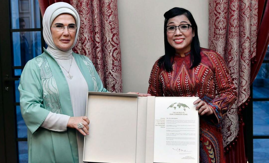 ¡La Primera Dama Erdoğan se reunió con la esposa del Primer Ministro de Vietnam!