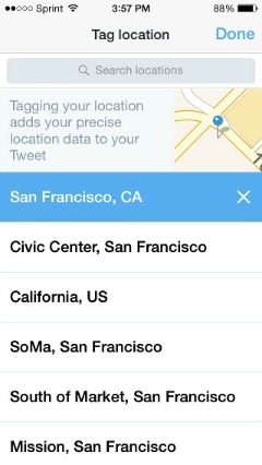 Twitter y Foursquare se asocian para agregar ubicación a los tweets