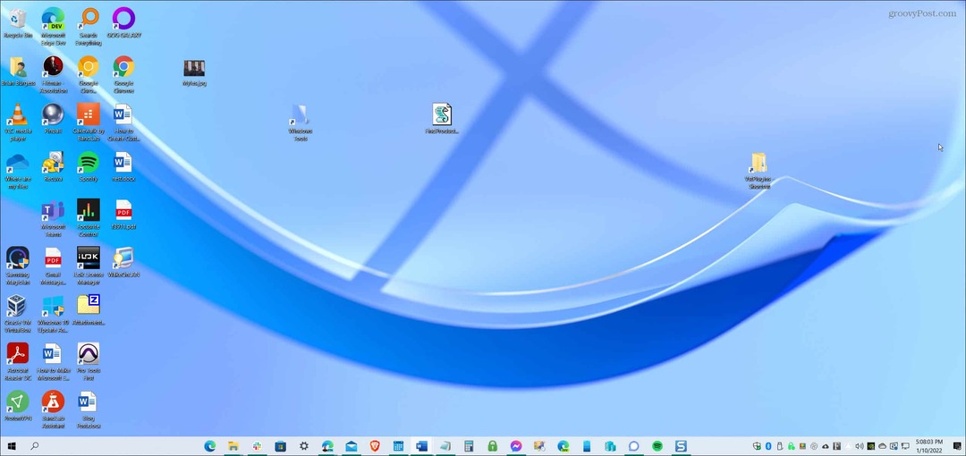centro de la barra de tareas de windows 10