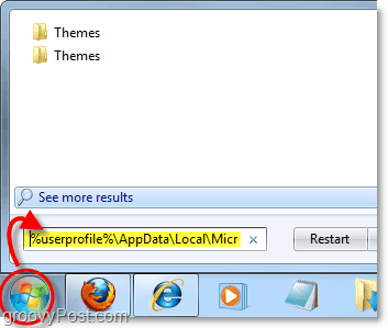cargue la carpeta de temas dentro de su fecha de aplicación y use la ubicación del perfil en Windows 7