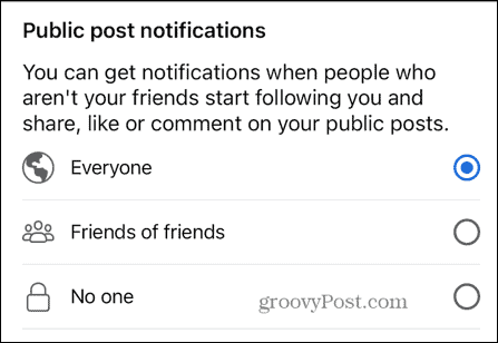 notificaciones de publicaciones publicas de facebook