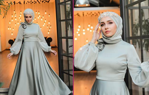 ¡Los vestidos de noche más elegantes para las noches de henna! Vestido de noche hijab 2020
