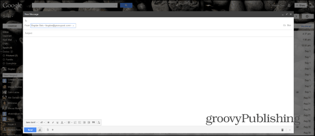 Nueva pantalla completa de Gmail Compose aplicada