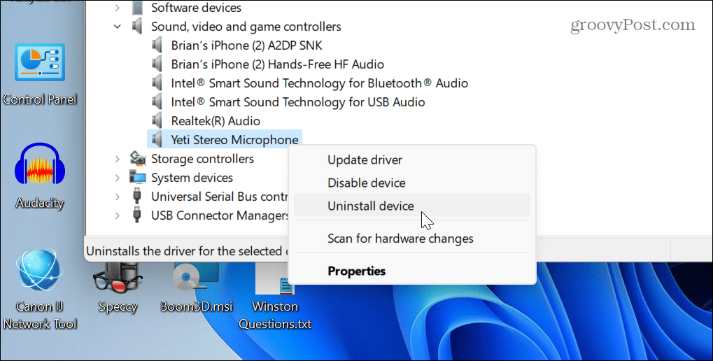 Restablecer la configuración de audio en Windows 11